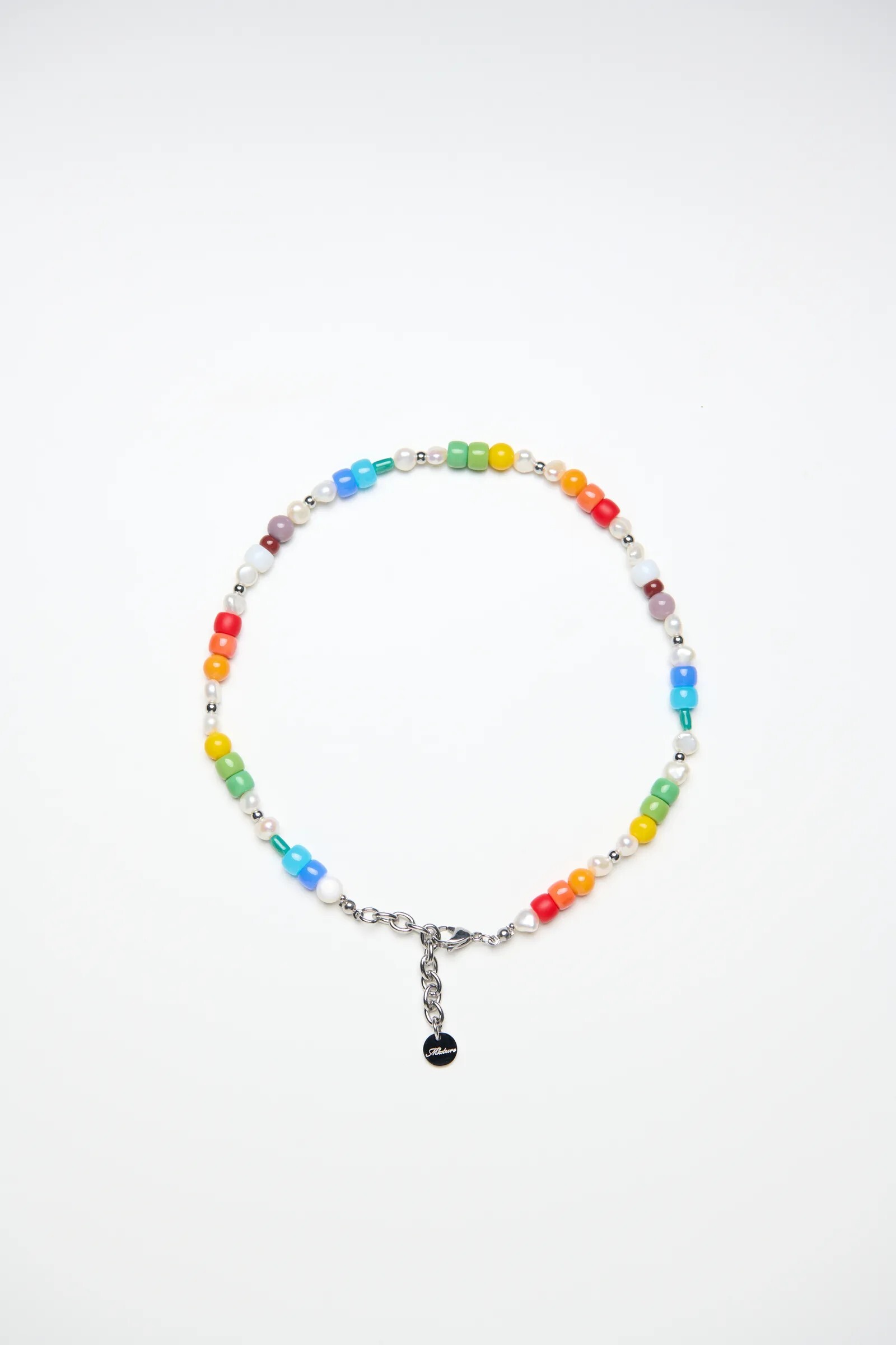 MIXTURE MP046 多彩 琉璃珠 串接 天然 淡水 珍珠 項鍊