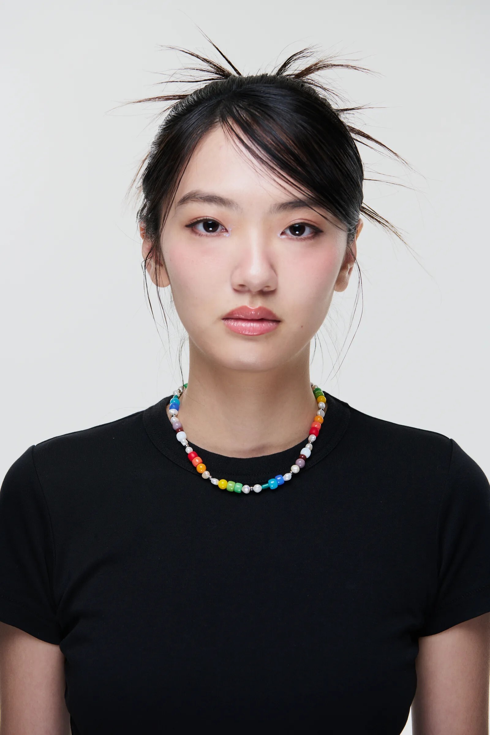 MIXTURE MP046 多彩 琉璃珠 串接 天然 淡水 珍珠 項鍊