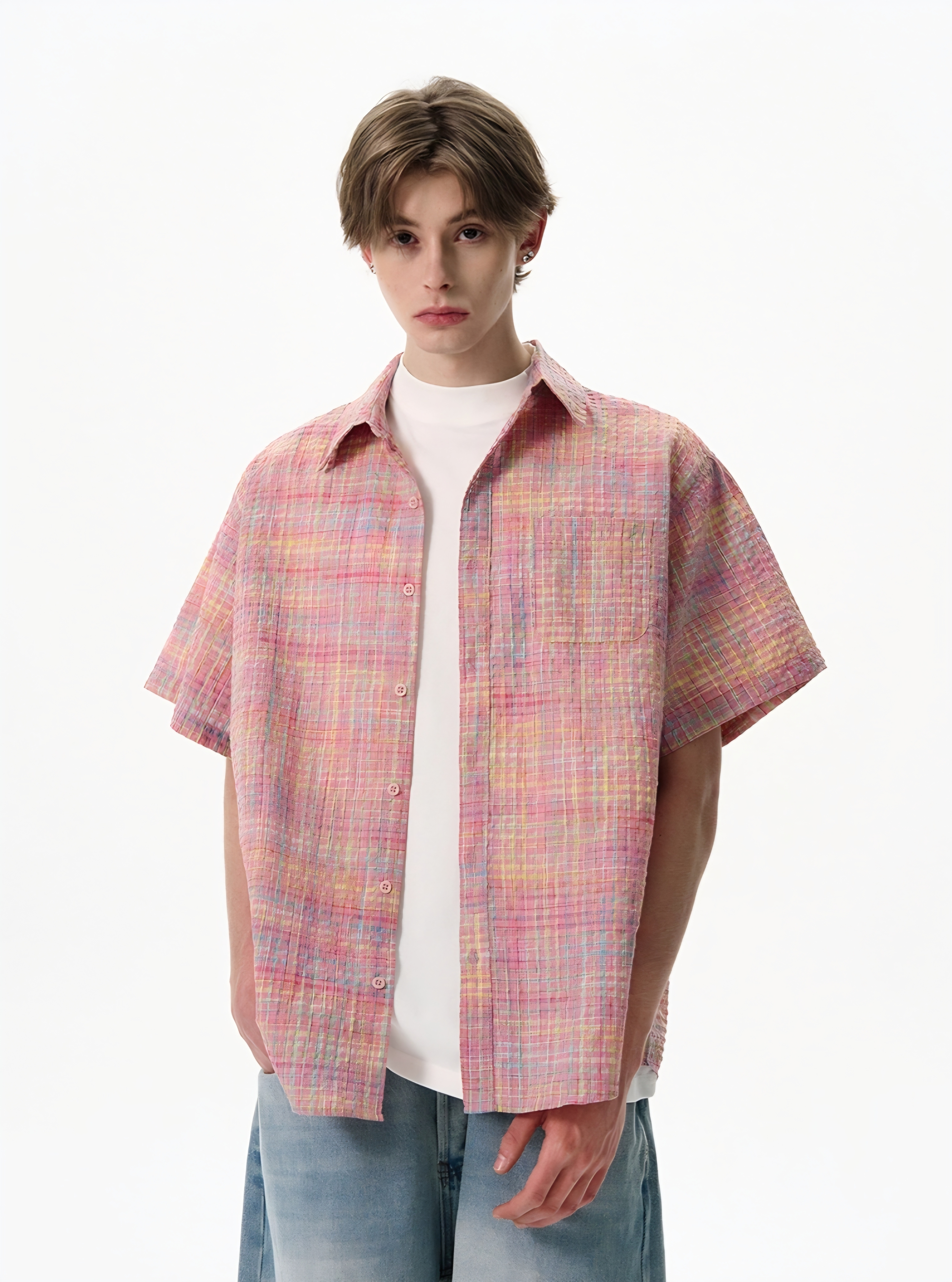 058. Short Sleeve Button-Down Shirt
