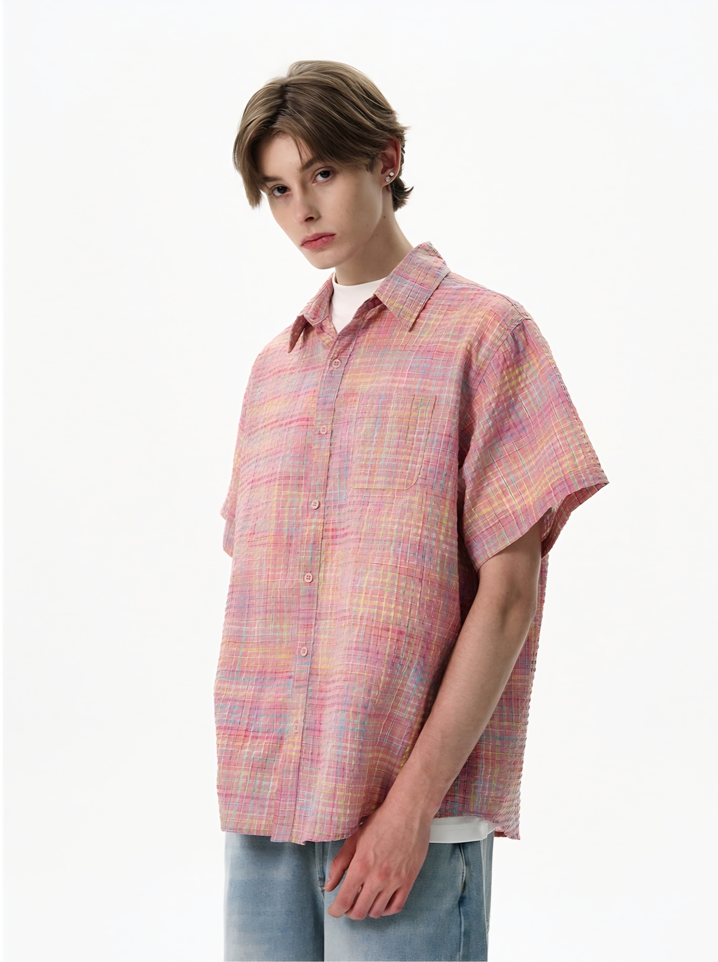 058. Short Sleeve Button-Down Shirt