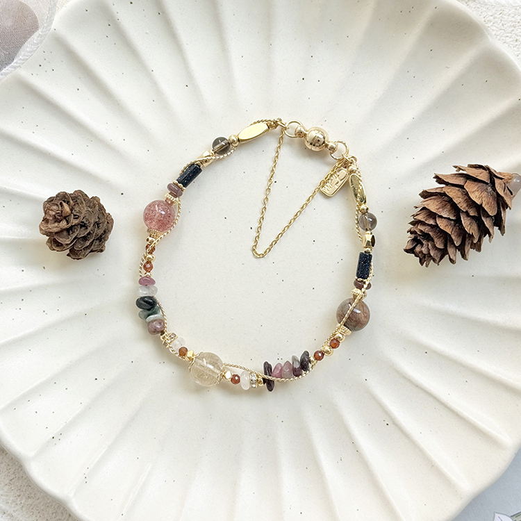 生日花 • 玖月貳肆 • 野蘑菇 – 鈦晶 – 手鍊