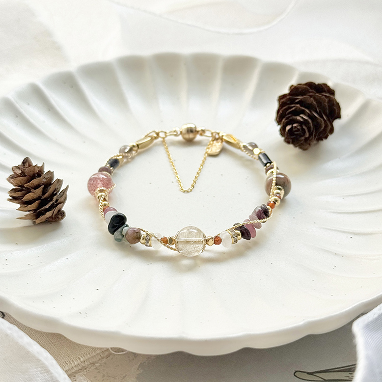 生日花 • 玖月貳肆 • 野蘑菇 – 鈦晶 – 手鍊