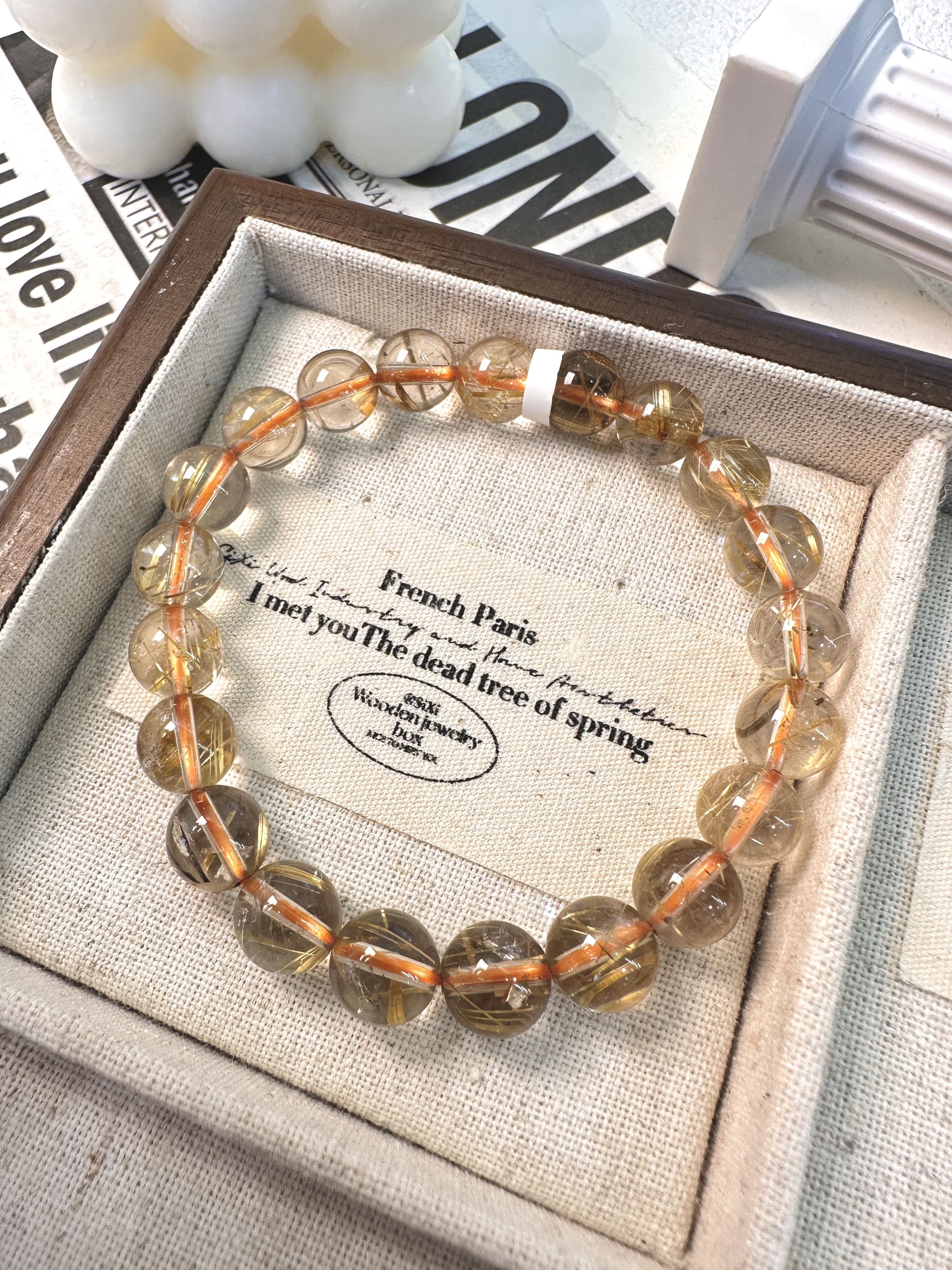 鈦晶手串8.5mm｜招財聚氣・事業防護之石