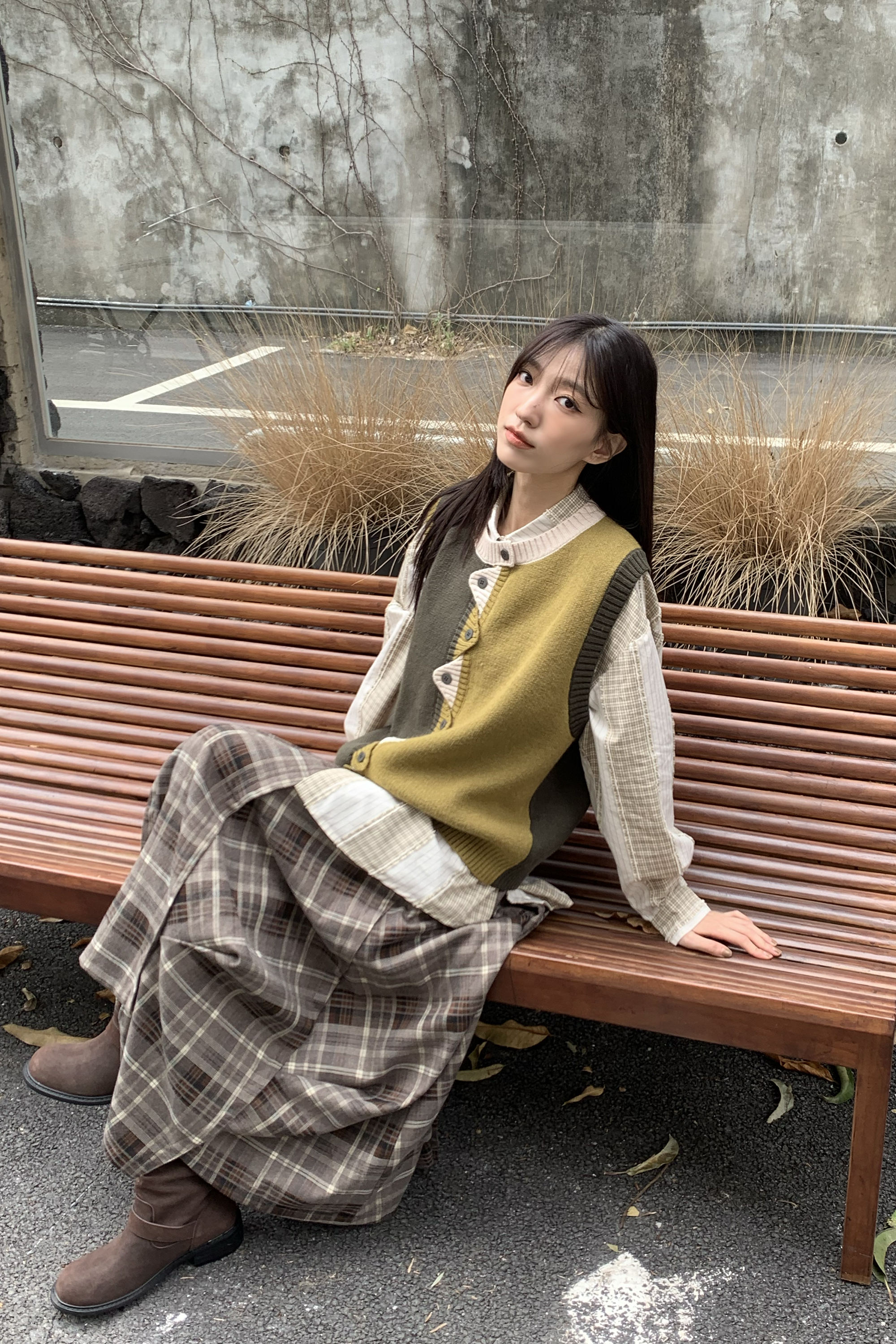 冬・Winter｜俏皮日日拼色背心 2色