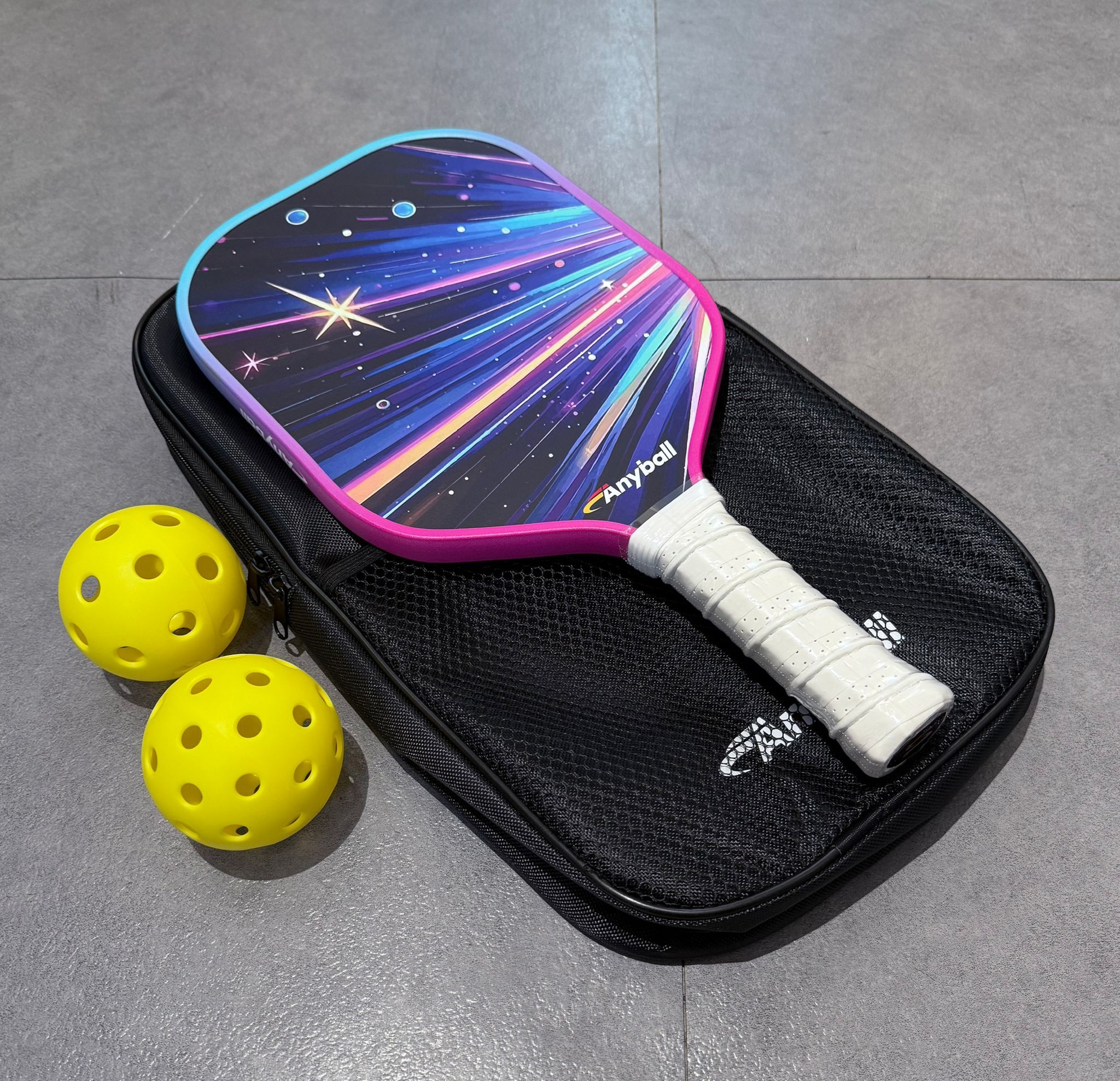 ANYBALL FIBREGLASS 匹克球拍套裝 星彩（1拍+2球）