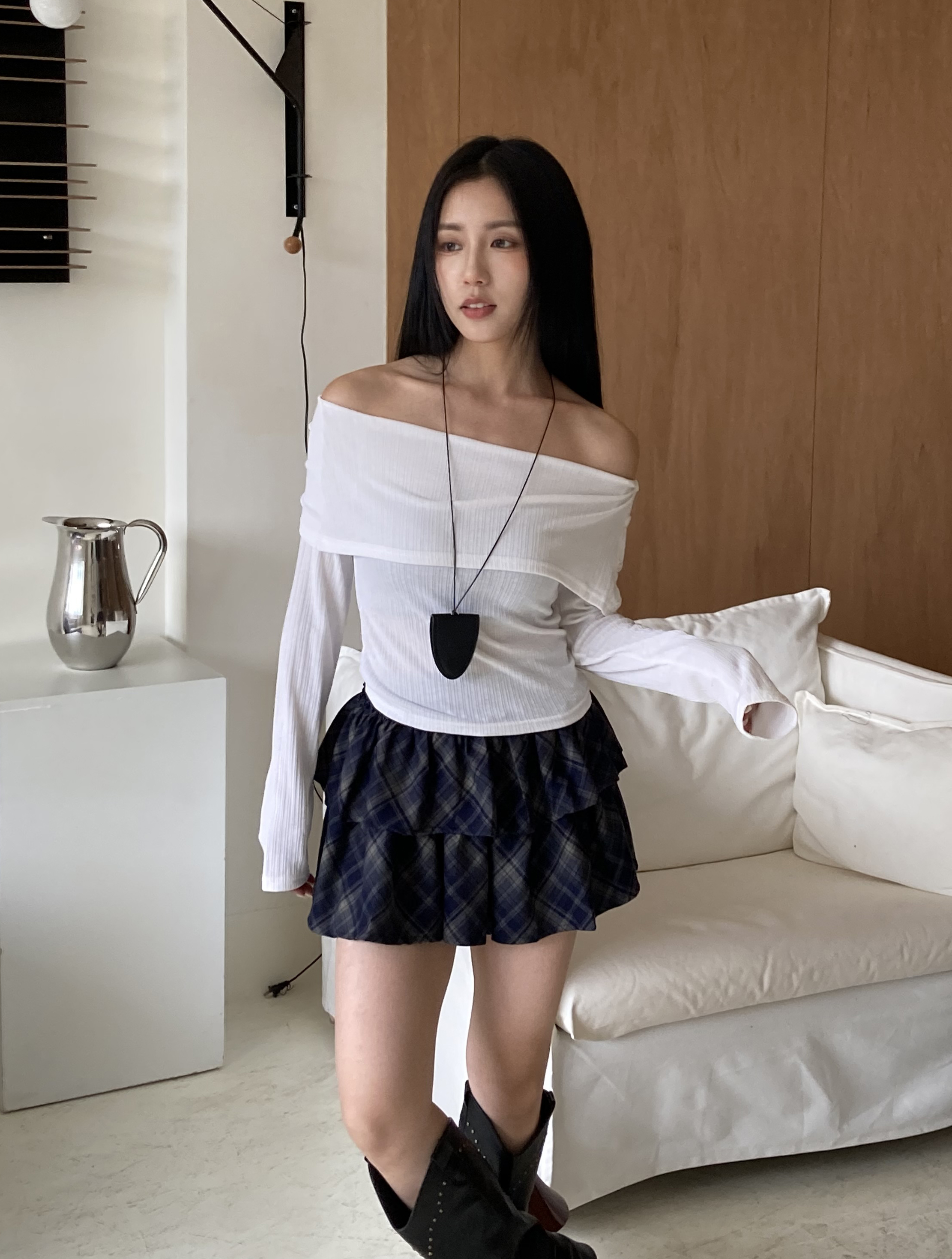 Triple Button Long Sleeve Tee #上衣