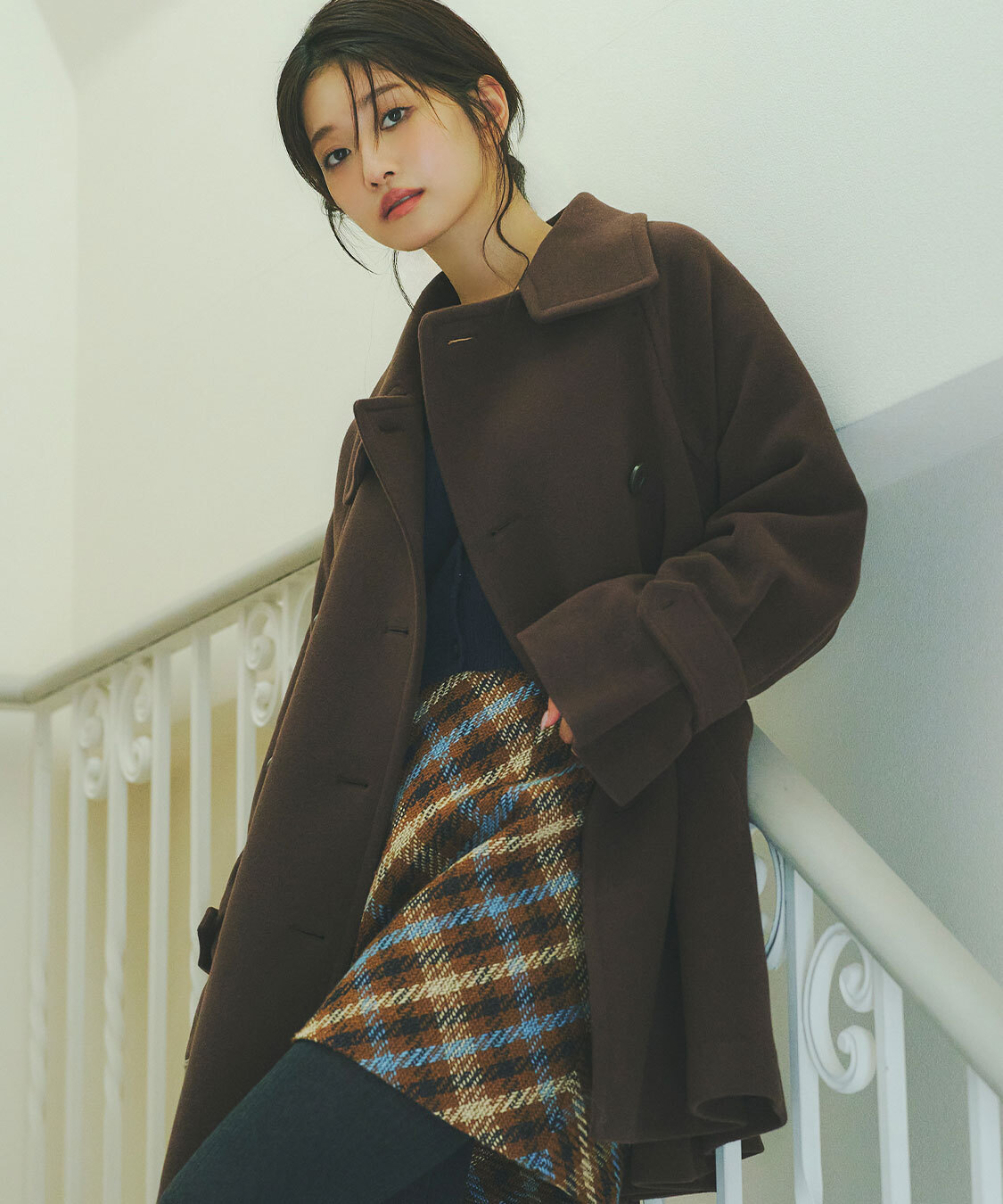 [預購] 折扣 COCO DEAL 粗紗花呢短裙