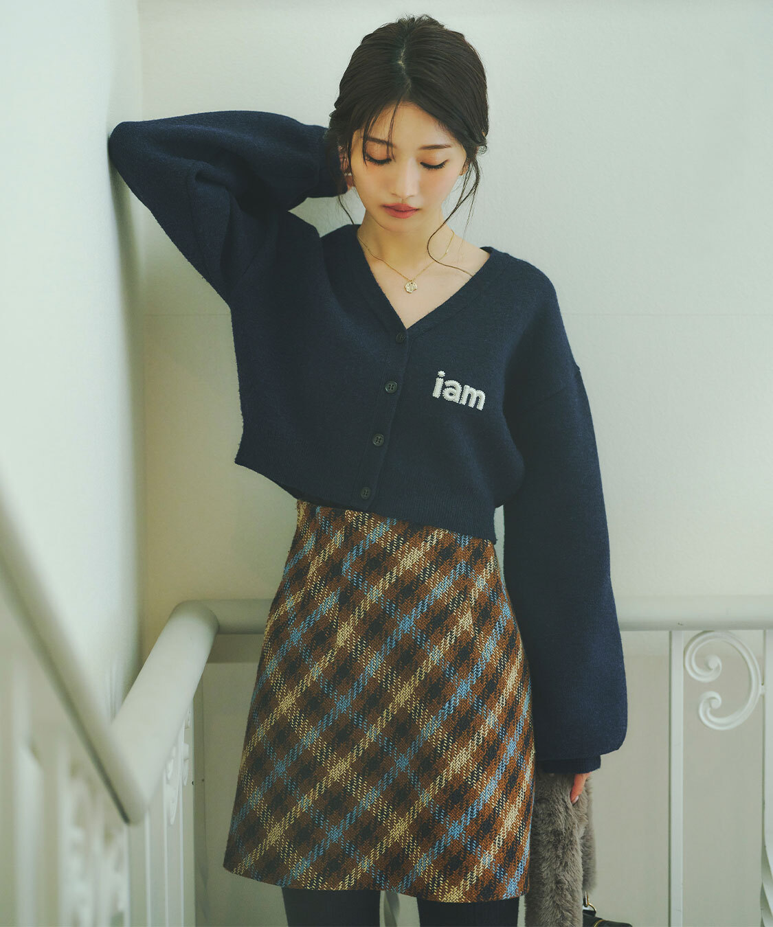 [預購] 折扣 COCO DEAL 粗紗花呢短裙