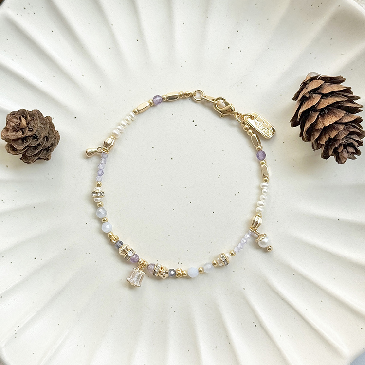 生日花 • 參月拾肆 • 山櫻草 – 紫水晶 – 手鍊