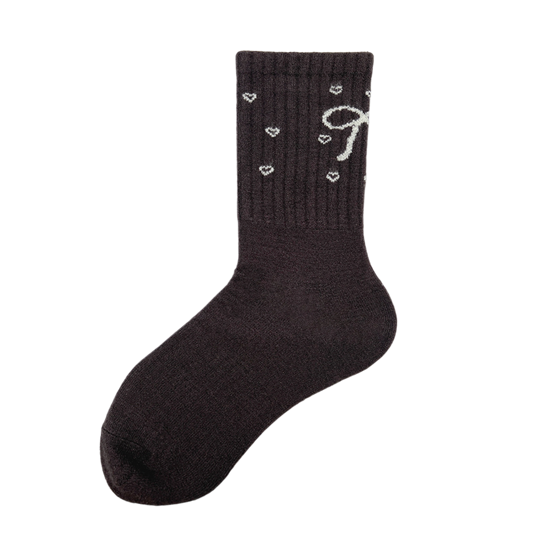 Santé 台灣 蝴蝶中筒羊毛襪 女款 (5色) 44SA5005