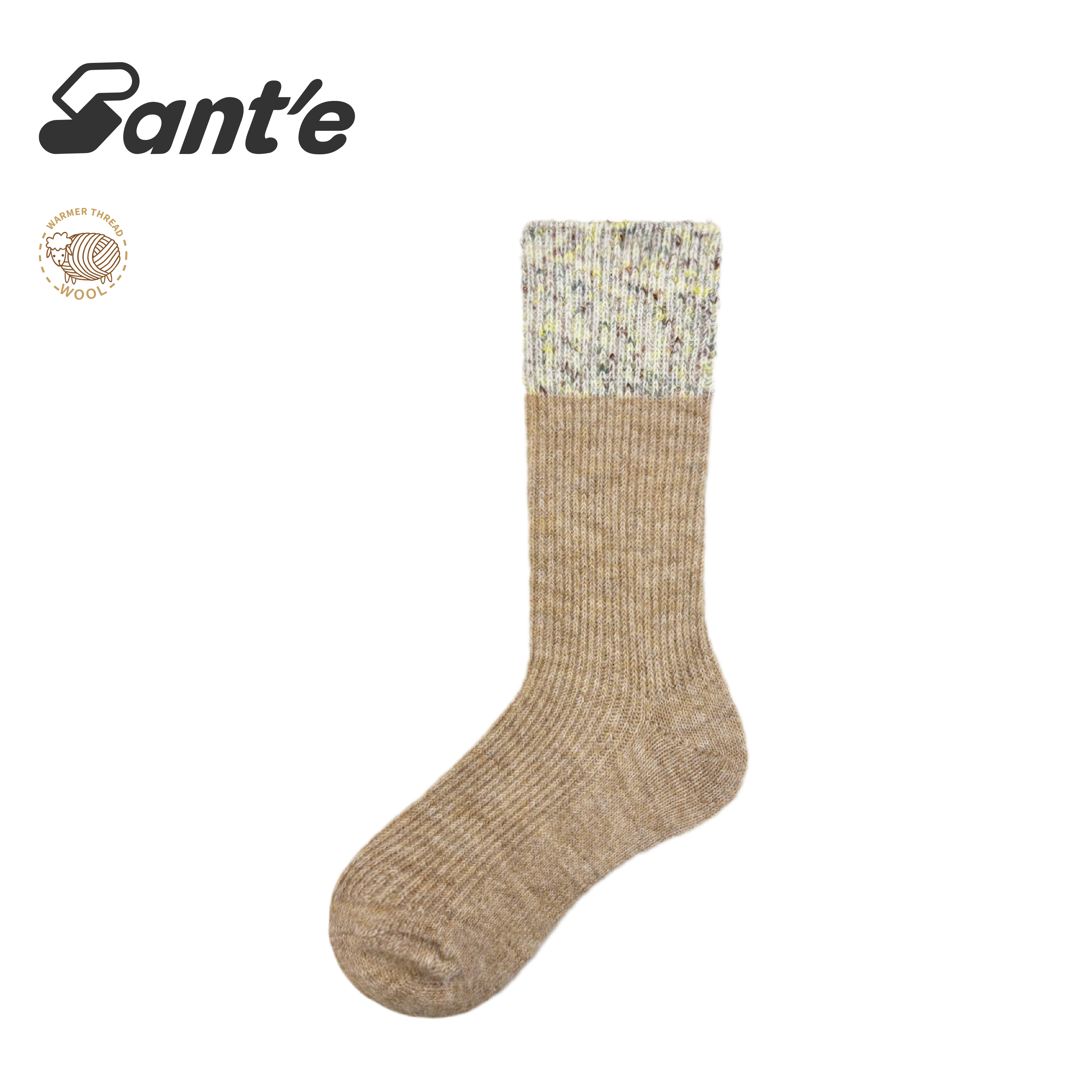 Santé 台灣 紗拼中筒羊毛襪 女款 (5色) 44SA2374