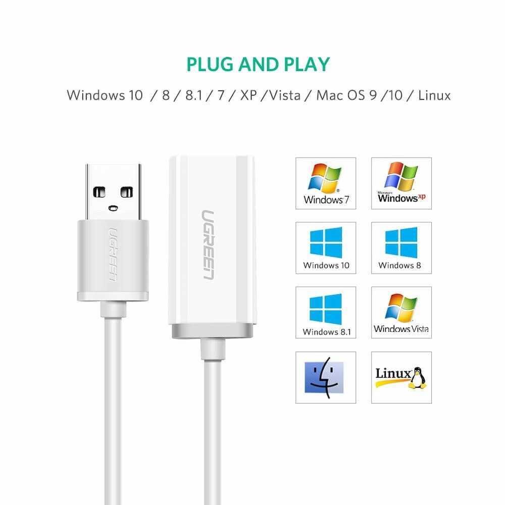 Ugreen 外接立體音效轉接器_US206-30712