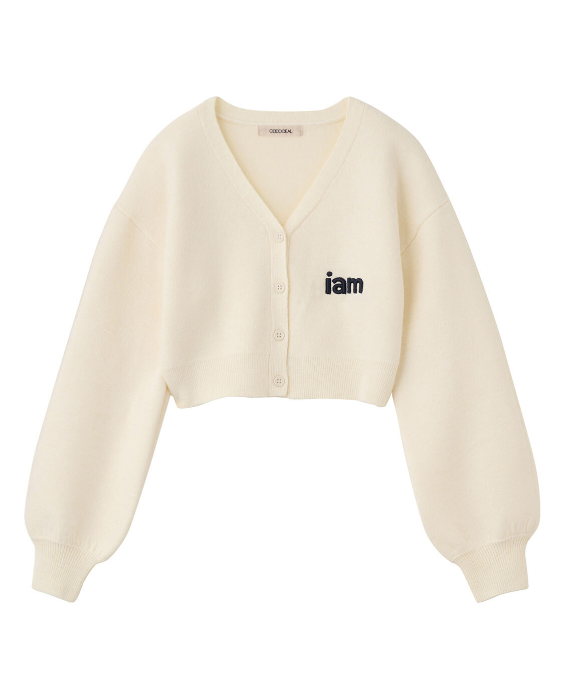 [現貨] 折扣 COCO DEAL 休閒Logo針織開襟衫 灰白