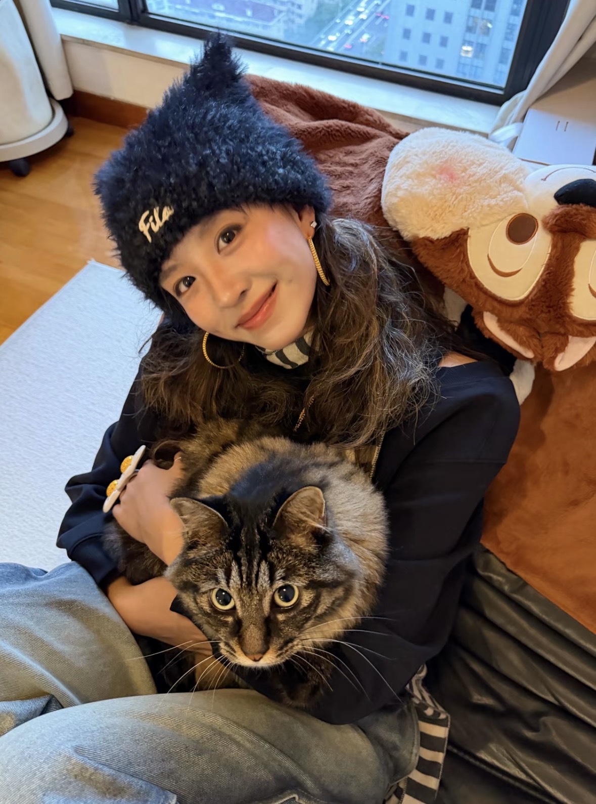 （限時開團）1頂免運🔥FILA 毛茸茸 猫耳帽 6色