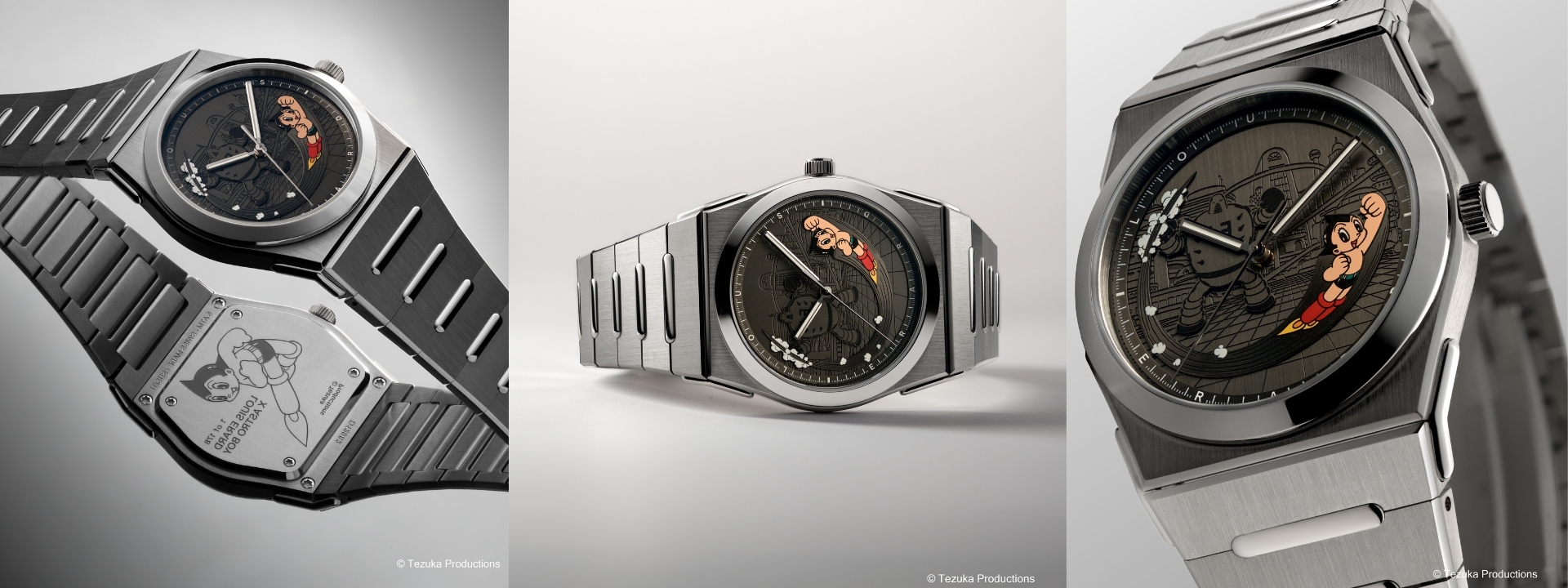 Louis Erard, 2340,Astro Boy,Manuel Emch,原子小金剛,手塚治虫,日本動畫,Metro City,機械之心,飛雄,Tezuka Productions,一體式鍊帶運動腕錶