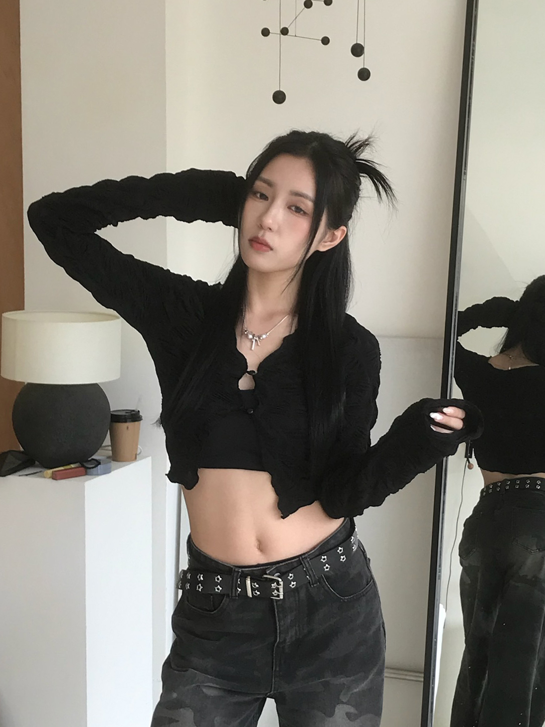 Wavy Lace Cardigan #上衣