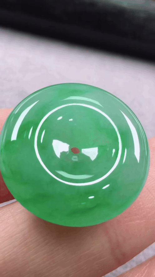 1024310 翡翠陽綠平安扣 (22.3mm直徑)