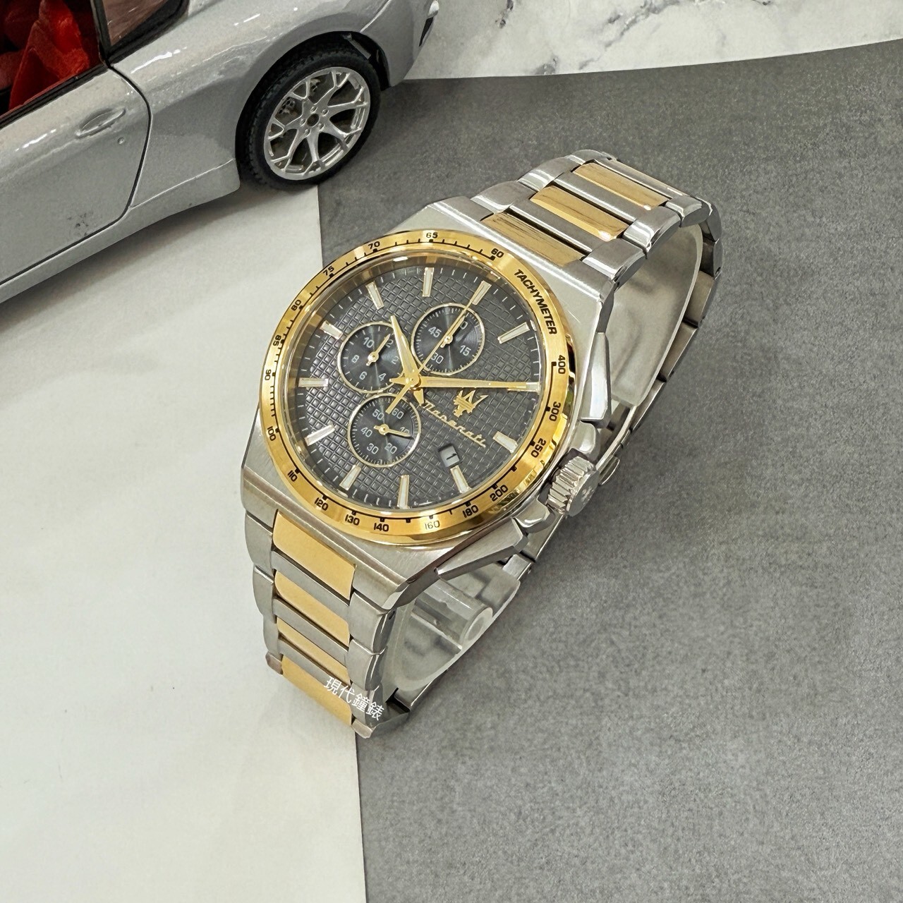 【Maserati 瑪莎拉蒂】Velocità系列 三眼計時雙色調腕錶R8873653002 41mm 現代鐘錶