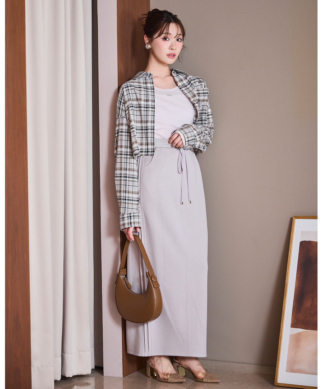 [預購] LILLIAN CARAT 側邊摺線俐落貼身裙