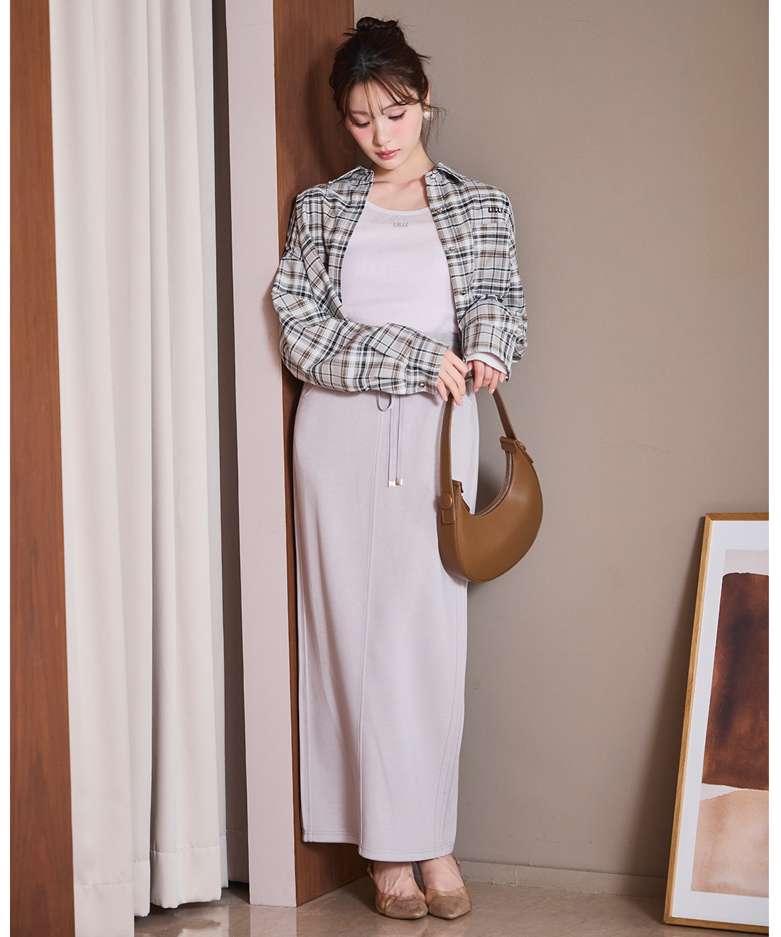 [預購] LILLIAN CARAT 側邊摺線俐落貼身裙