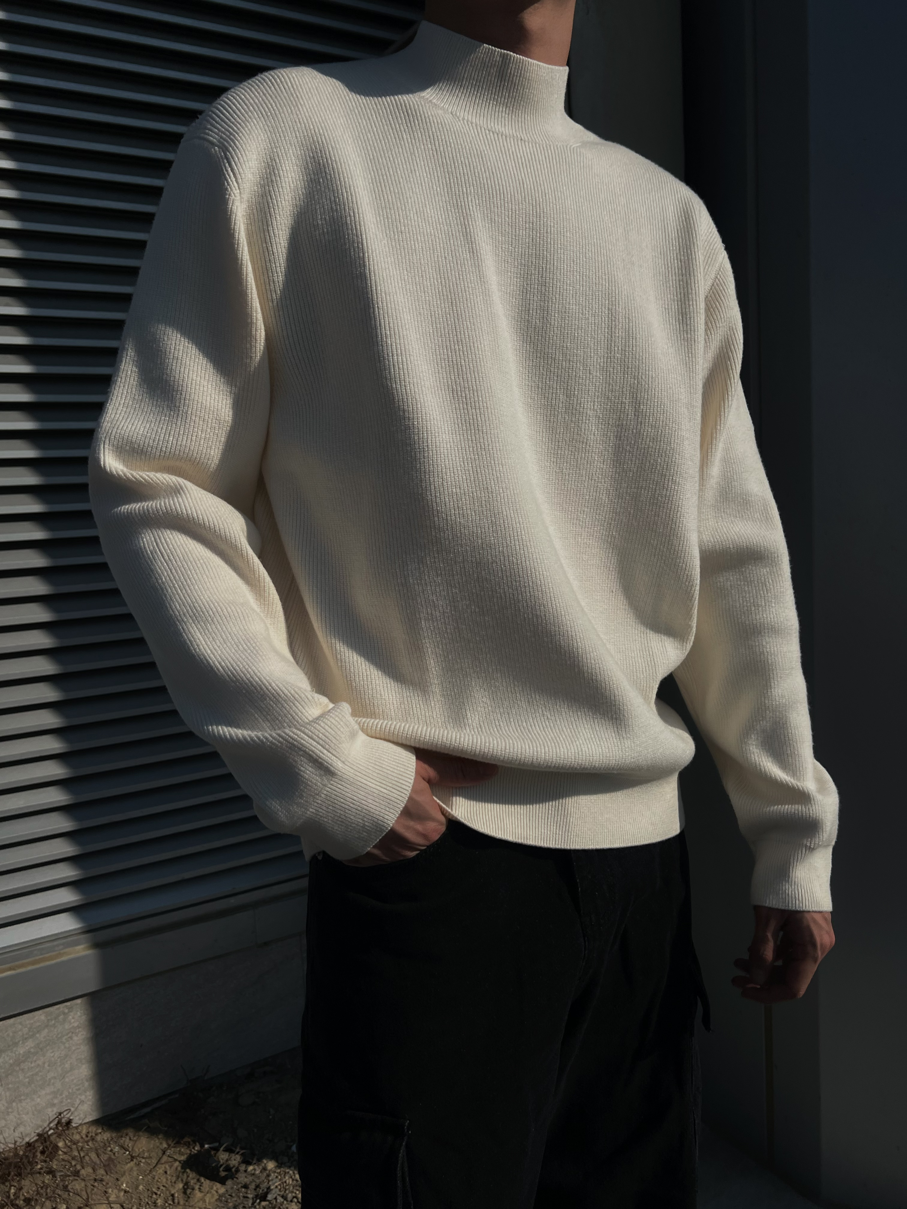 [1atm] 專利棉™- 細緻中領針織衣