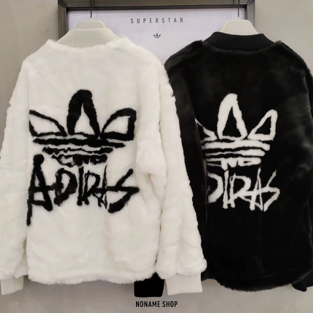 ADIDAS ORIGINALS FUR JACKET 復古 手繪 LOGO 保暖 毛毛 外套 兩色 (男/女同款)