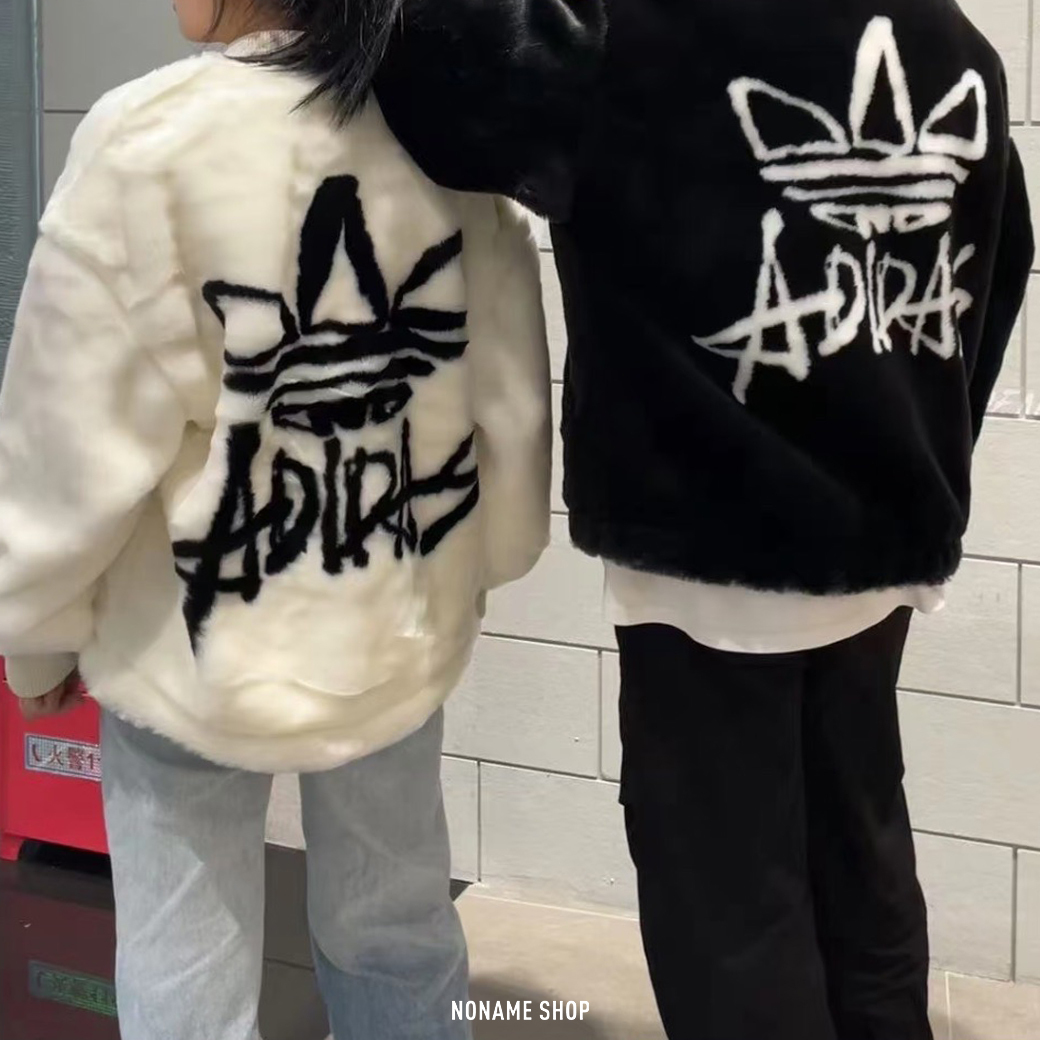 ADIDAS ORIGINALS FUR JACKET 復古 手繪 LOGO 保暖 毛毛 外套 兩色 (男/女同款)