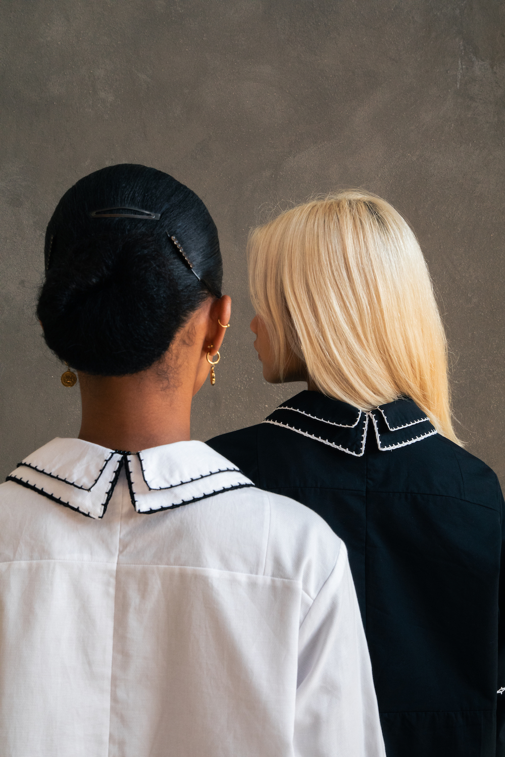 Hand-Crochet Collar Shirt