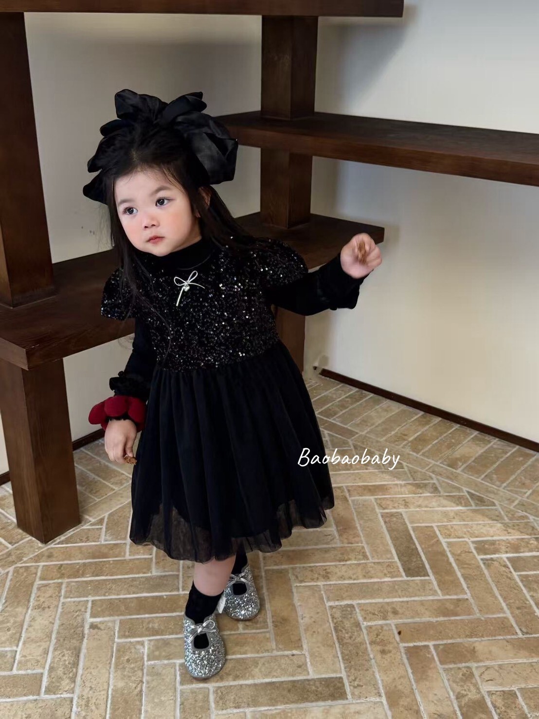 小黑天鵝亮片紗裙