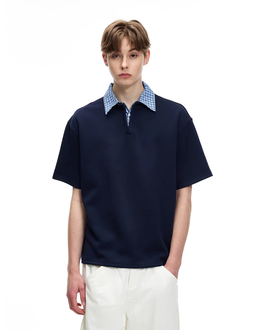 073. Polo Shirt with Contrast Collar