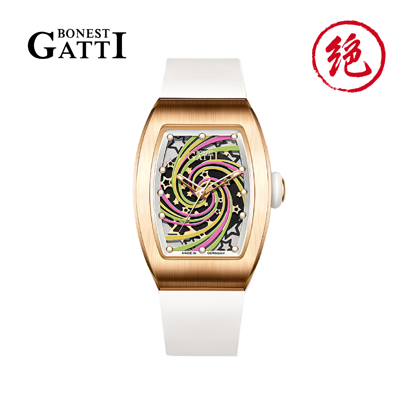 【Bonest Gatti 布加迪】 魅時系列 BG9901* 機械錶 星星鏤空錶盤 自動錶 腕錶-