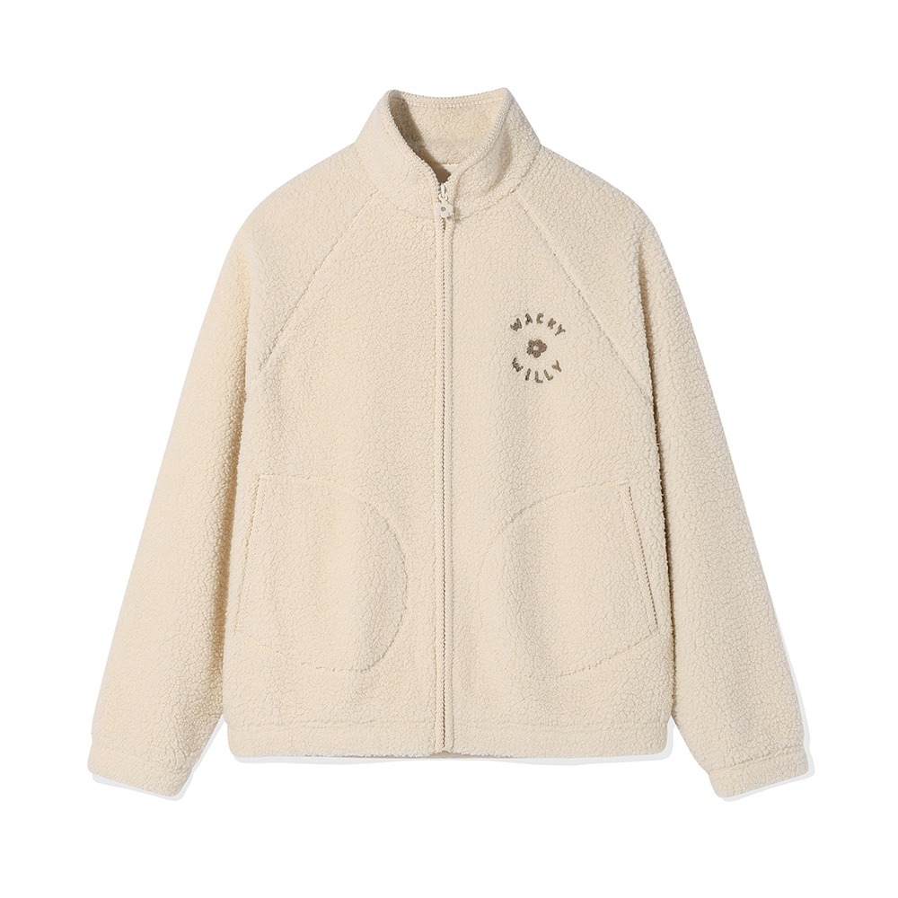 WACKY WILLY Women's Shearling Zip-Up Blouson