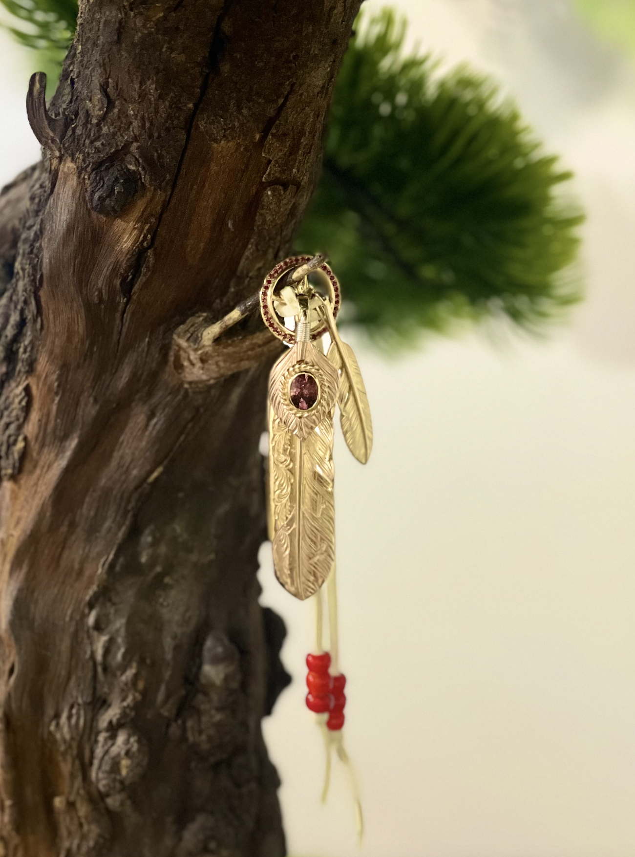 上玫瑰金金繩pink tourmaline 全金唐草先玫瑰金*