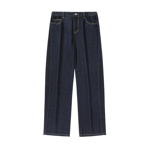 原色直筒闊型牛仔褲 MN2385