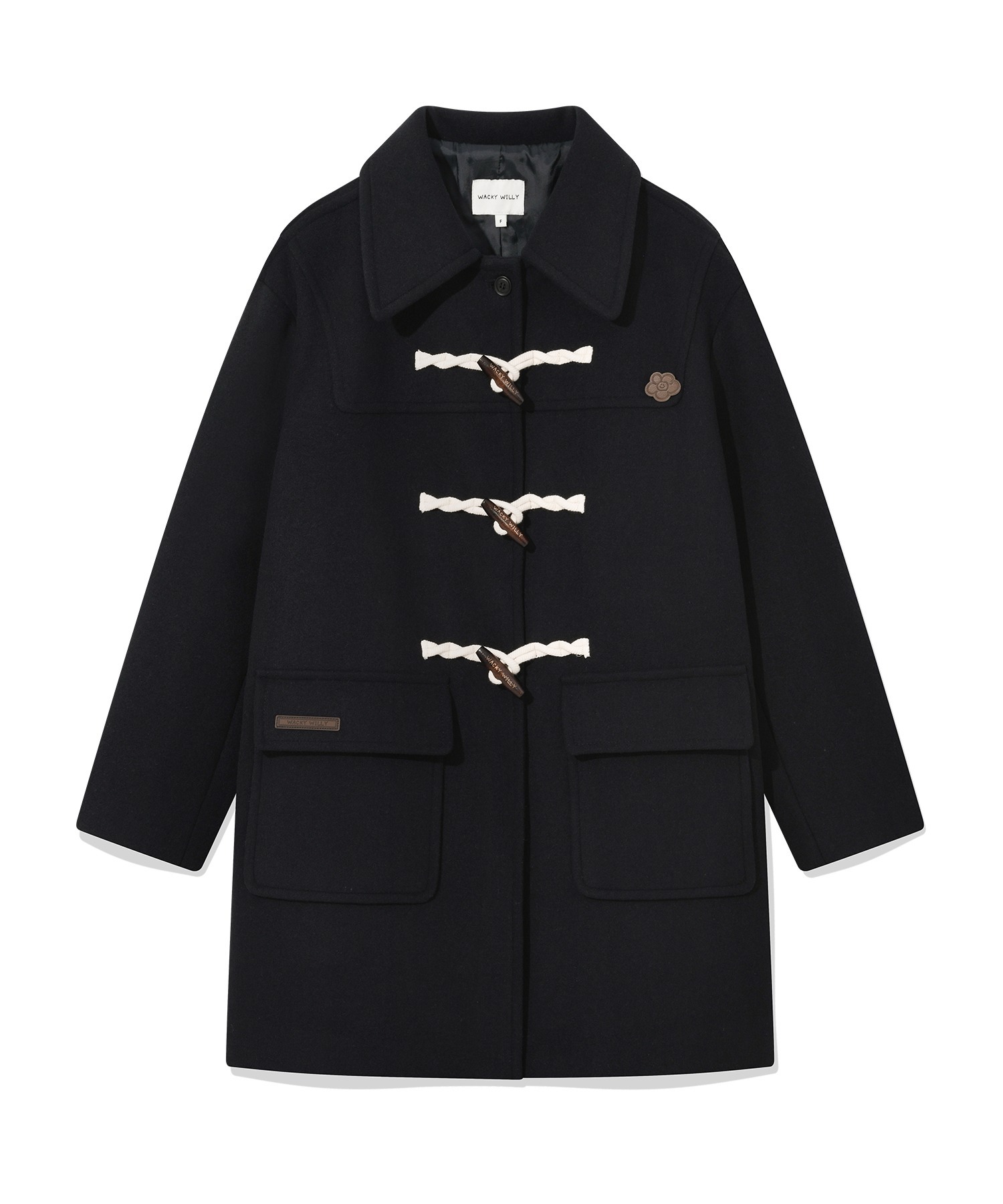 WACKY WILLY Women's Wool Duffle Midi Coat