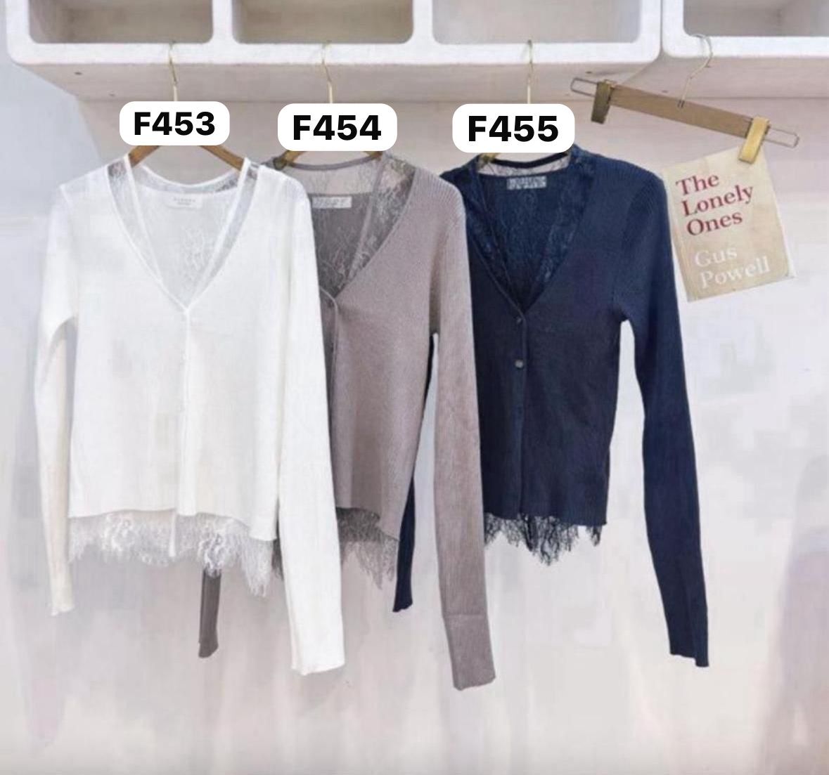 [訂貨]約1星期到貨  macrame top F453 white / F454 pink / F455 blue / A (1103live)