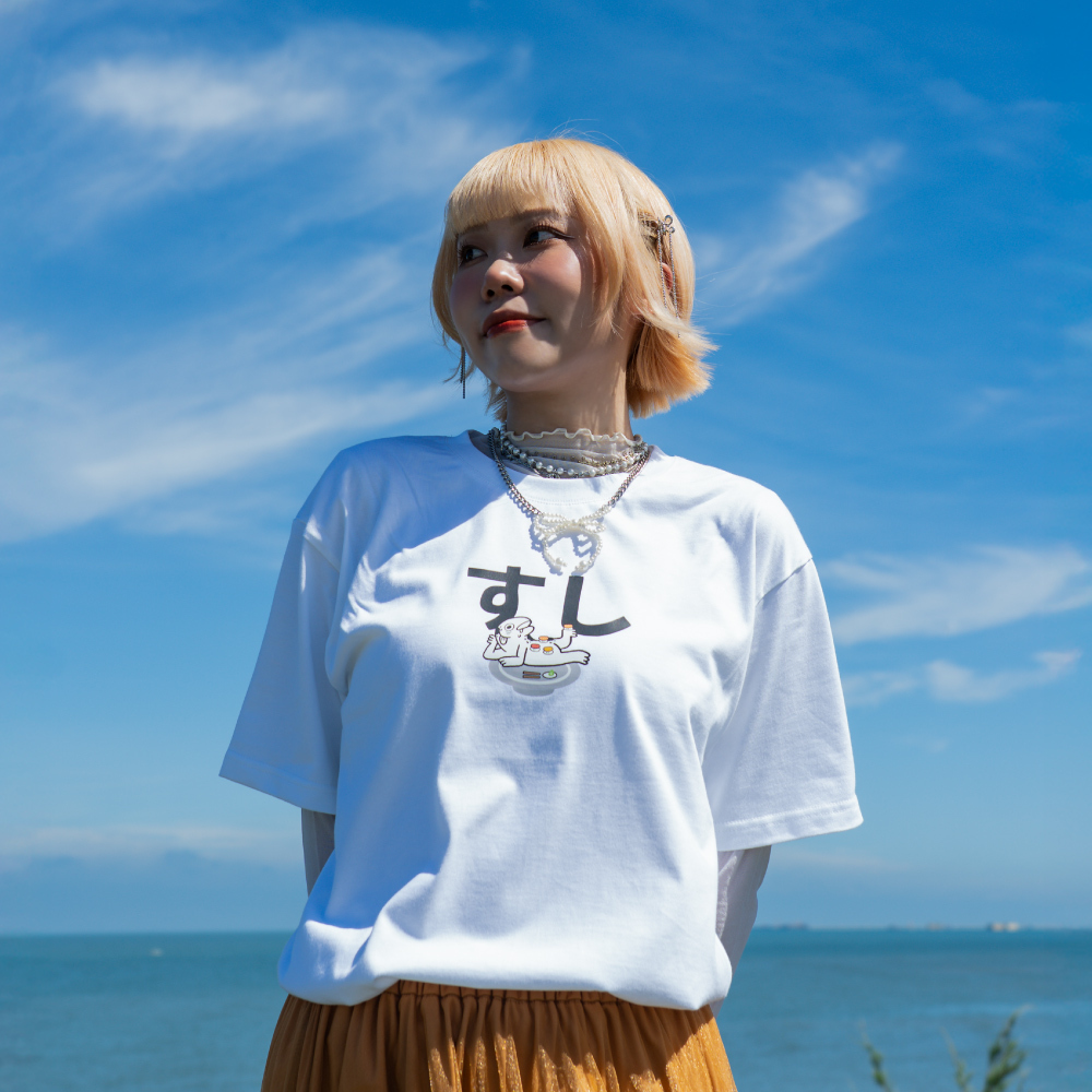 【Knocky#Wear x 春天先生】『sushi』短袖落肩棉T恤