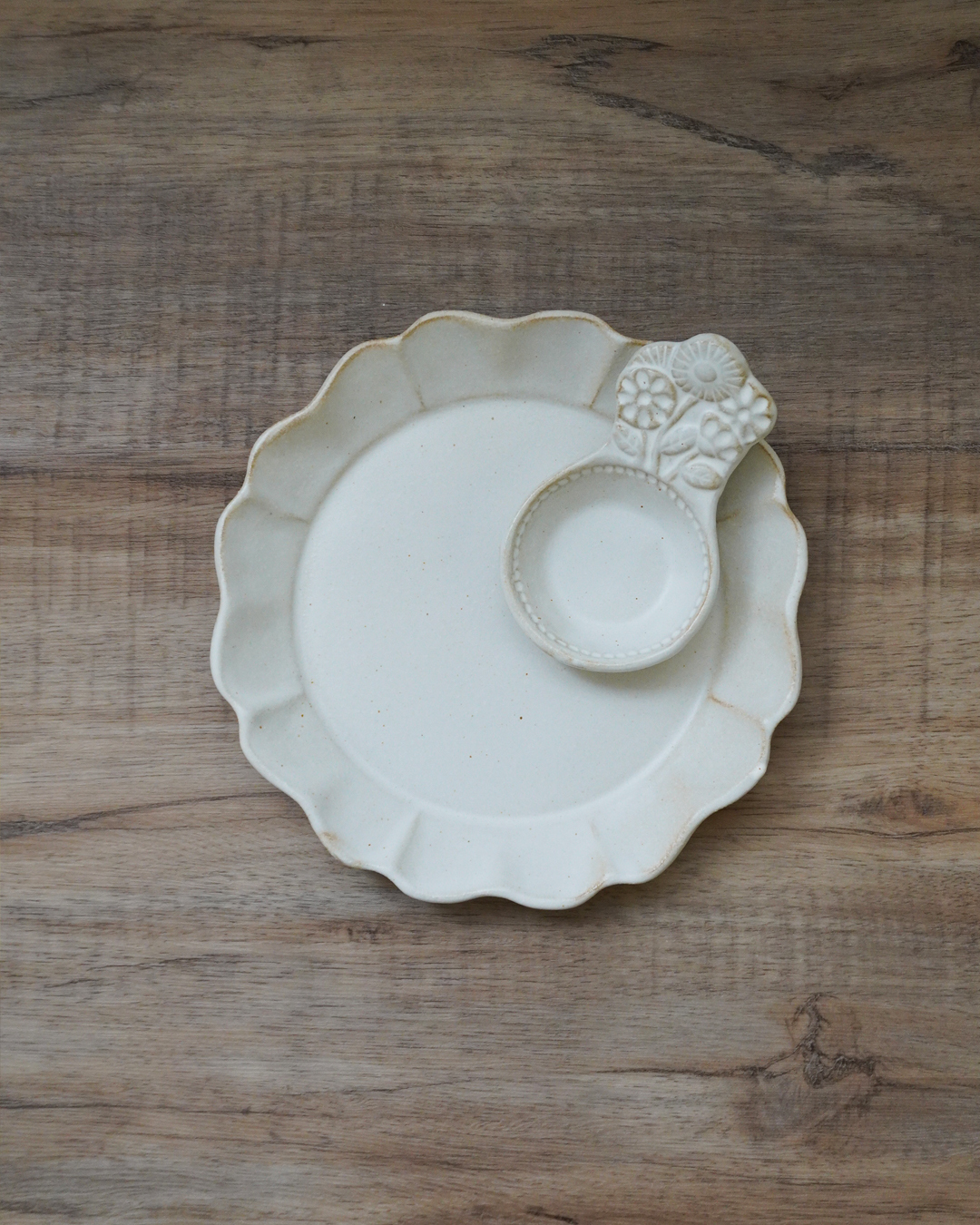 益子燒 21cm 向日葵餐碟｜職人 若林健吾