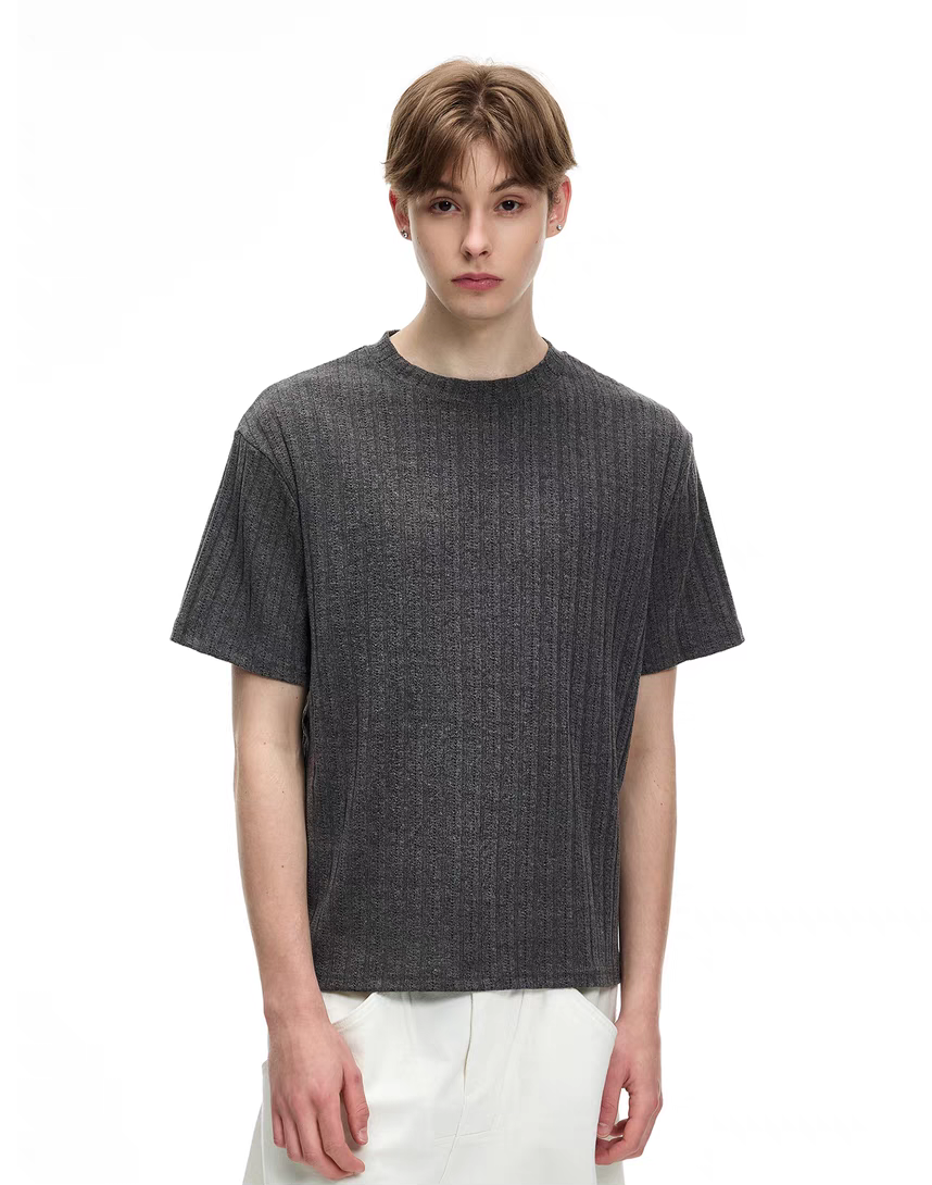 079. Ribbed Knit T-shirt