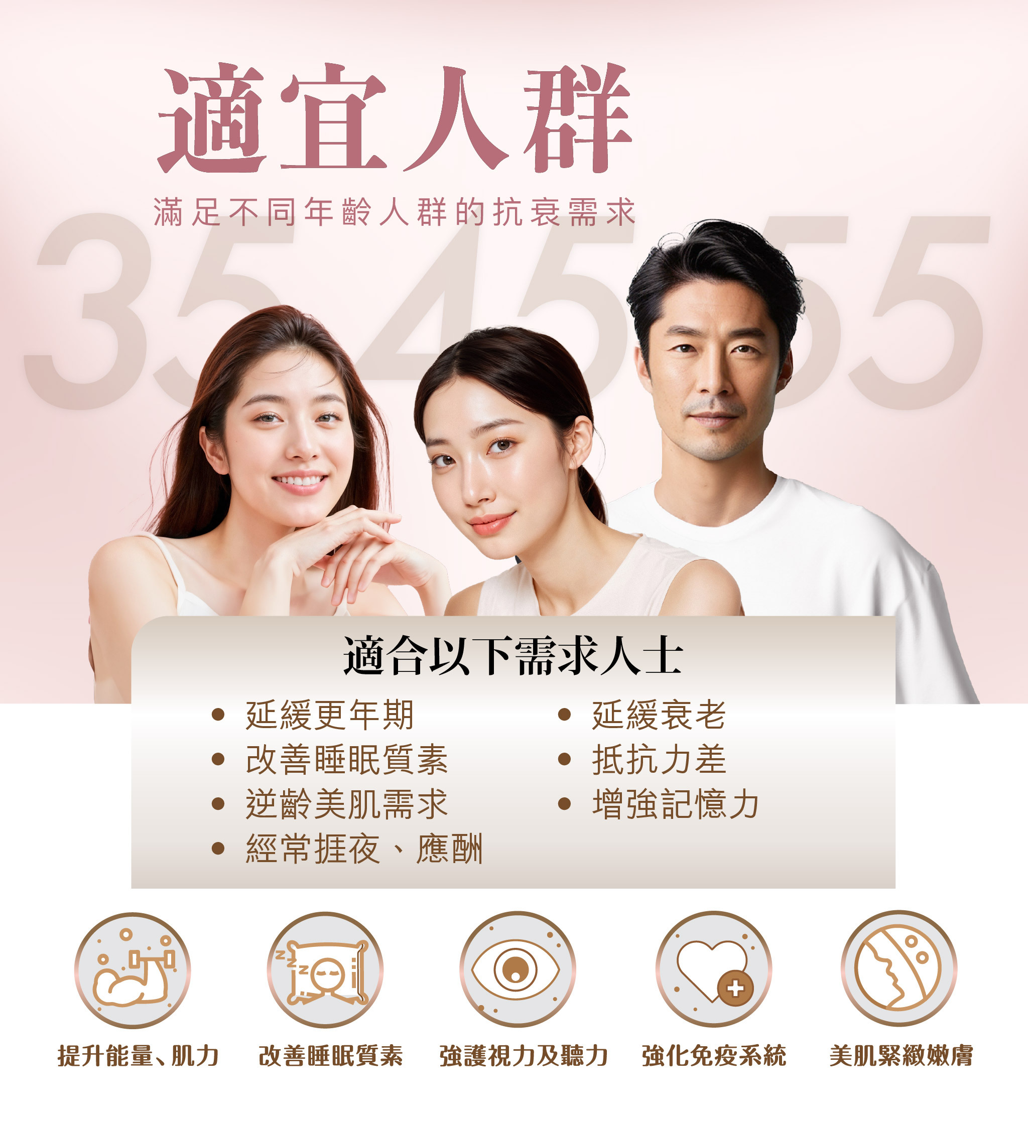 【極．醫美級 NMN 53800+】  逆齡之極，每日一粒 全面啟動細胞逆齡！  全新【極・醫美級 NMN53800+】升級逆齡配方，結合 NMN﹑專利麥角硫因﹑亞精胺﹑白藜蘆醇四重抗老成分，內修復 + 外攻擊，協同作用能提升 1.72 倍加 NAD+水平，針對性激活細胞，增強抗氧化能力、促進細胞自噬、改善心血管健康和增強免疫系統，從內而外回復年輕！    【極・醫美級 NMN53800+】經醫護學會真人實測 - 98% 認同有效激活 DNA 修復能力*，28 日機能再生，逆齡抗老，效果更全面、全方位、更全效。    每粒含 598mg NMN，NMN 1 粒含量比一般高 2-3 粒，只需要每日 1 粒，輕鬆攝取足 1 日份量，輕鬆逆齡！