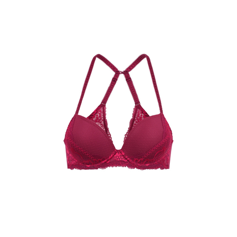 PROMESSE 誓言 集中托高胸罩 碧璽紅