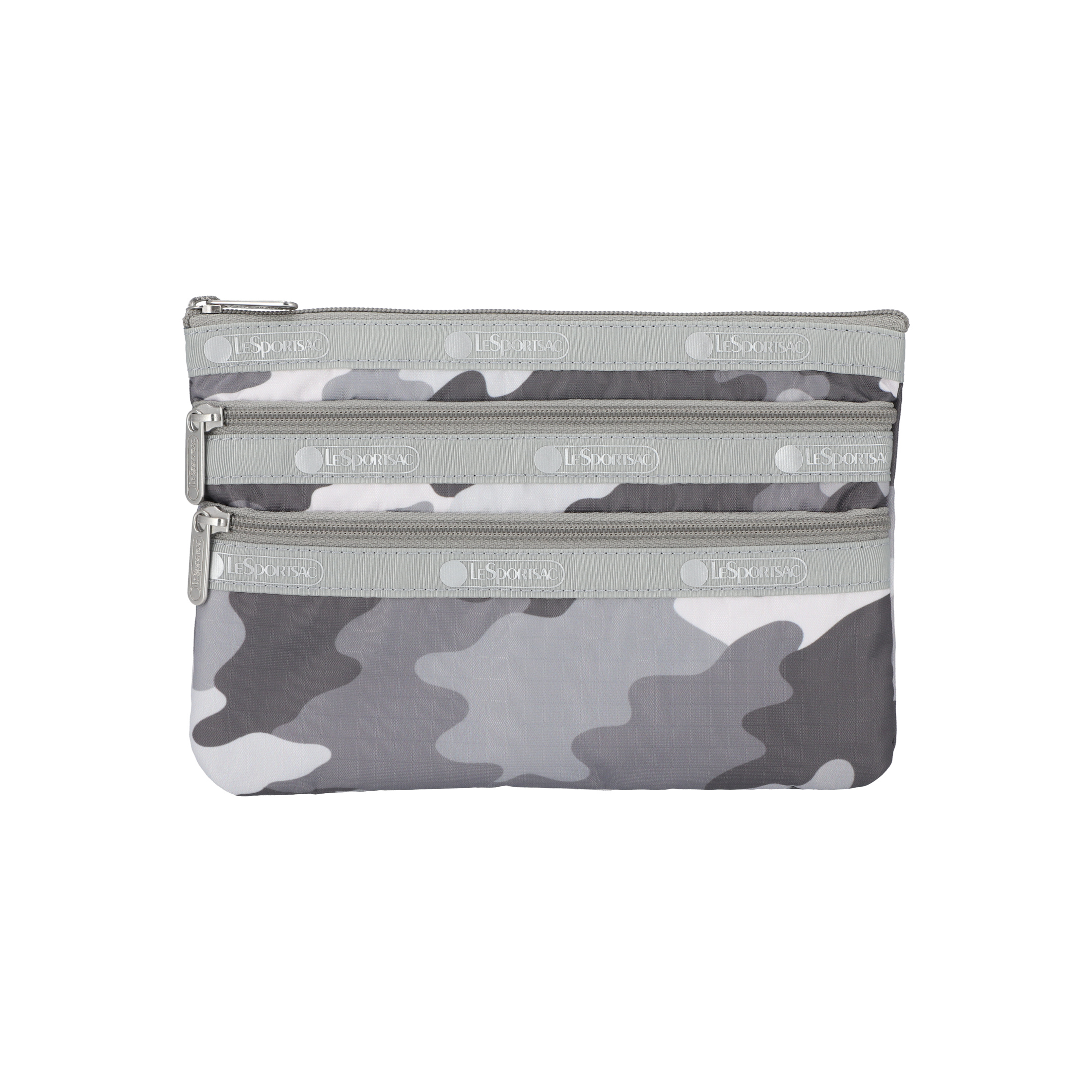 三拉鍊化妝袋 (GLIMMER GRAY CAMO)