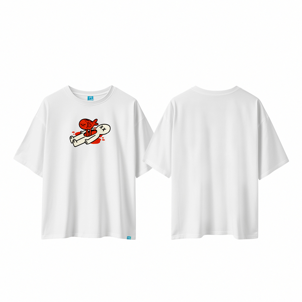 【 Knocky#Wear x 春天先生 】『轉生魚』短袖落肩棉T恤