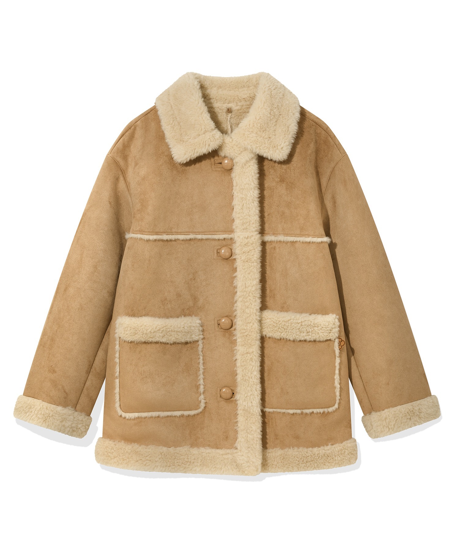 WACKY WILLY Women's Suede Shearling Jacket