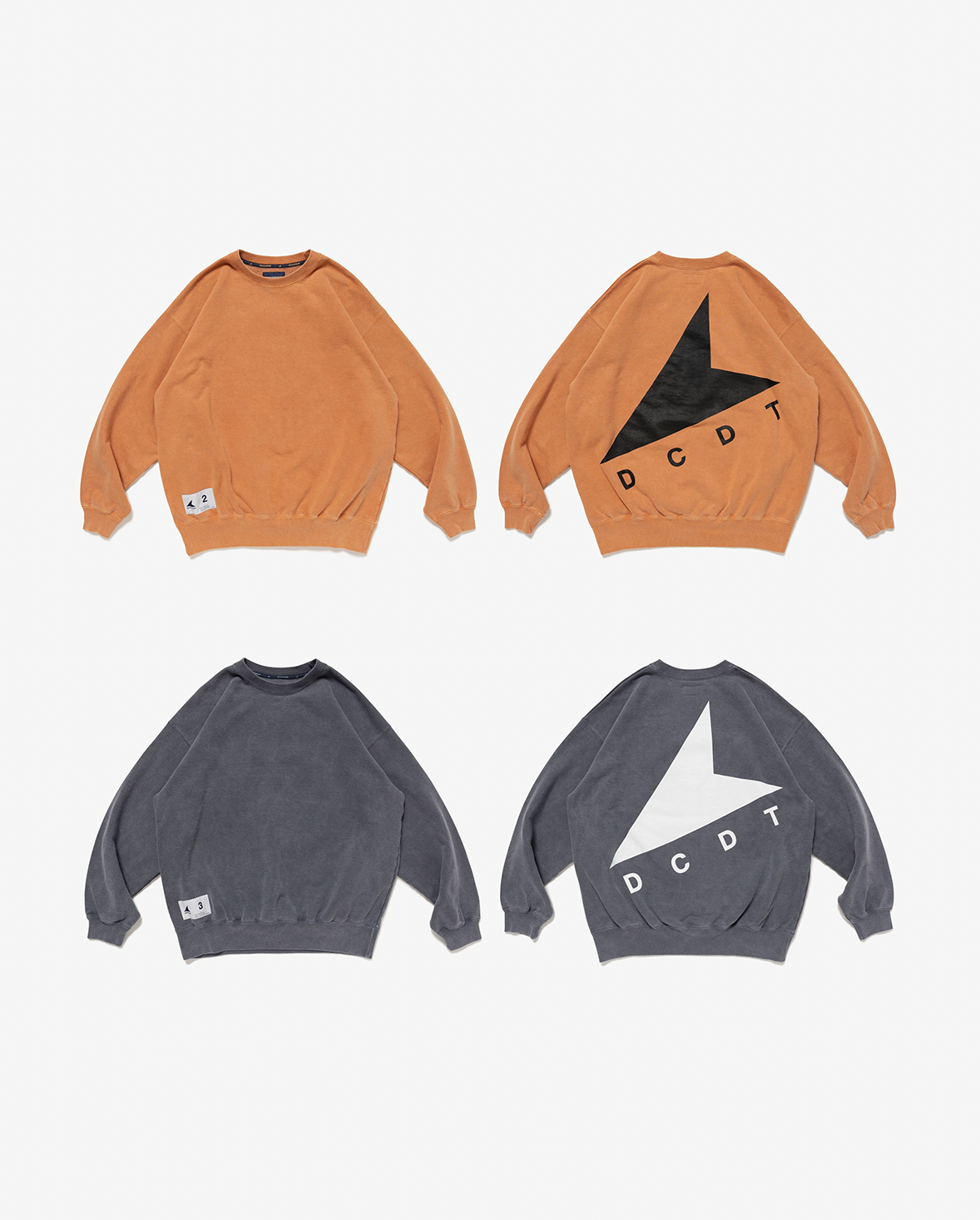 [Instock] DESCENDANT FW25 CETUS CREW NECK PIGMENT DYE | (NAVY / ORANGE)