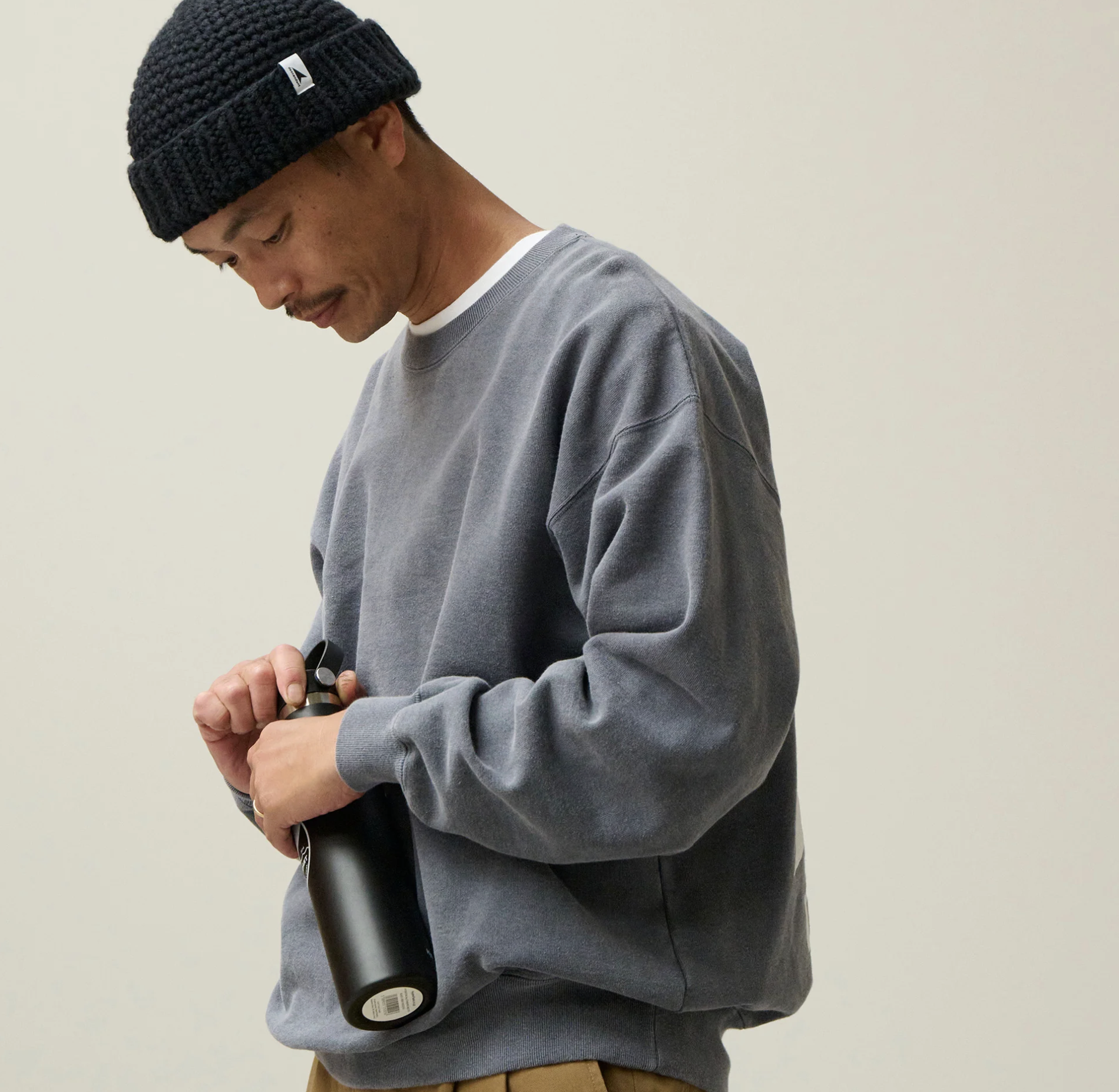 [現貨] DESCENDANT FW25 CETUS CREW NECK PIGMENT DYE | (NAVY / ORANGE)