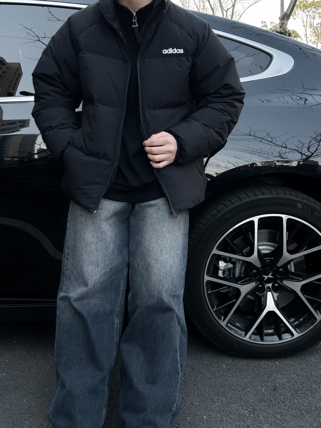 ADIDAS 立領 羽絨外套