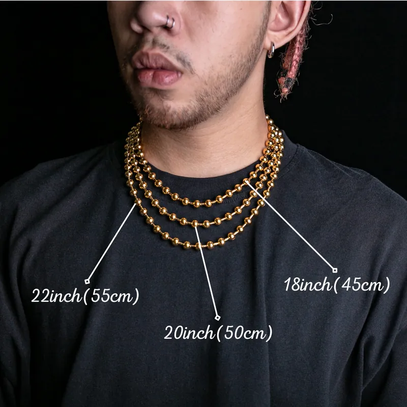 代購-<1000元左右交換禮物>Gold Coast 8mm金屬圓珠項鍊 金/銀