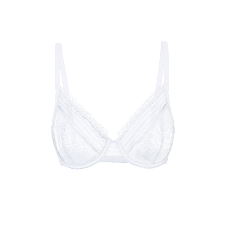 BLOSSOM 綻放 低領全罩杯無襯胸罩 純淨白