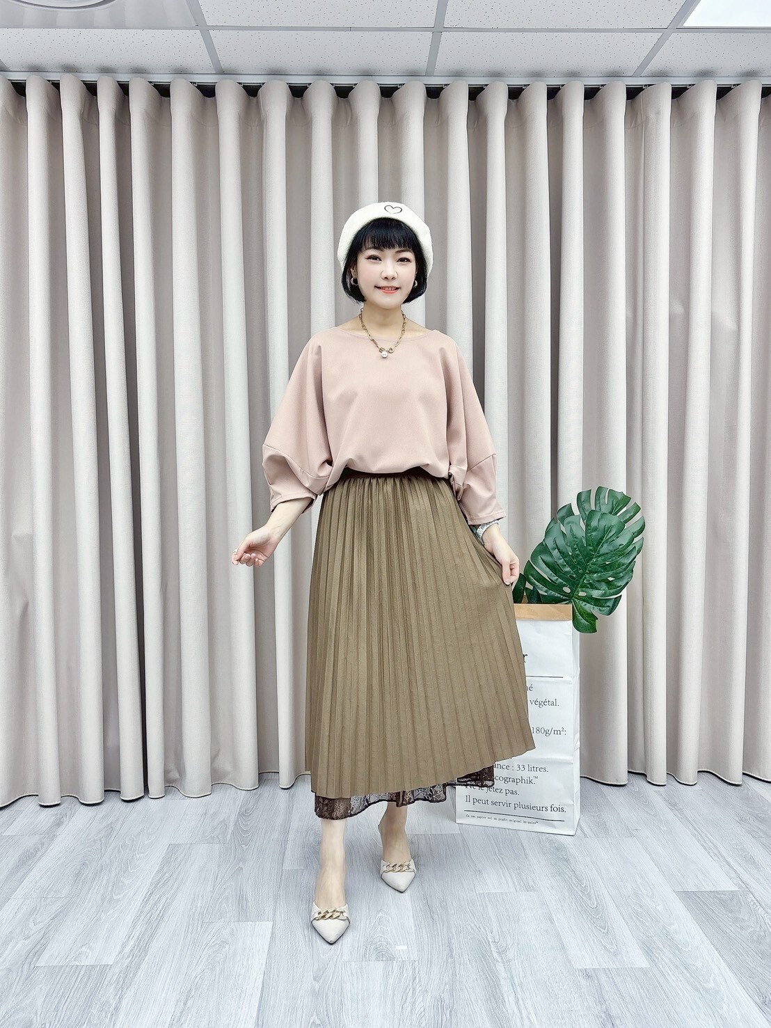 雙面穿閃耀蕾絲長裙